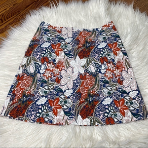 Margaret M stretch floral pull on skirt size M